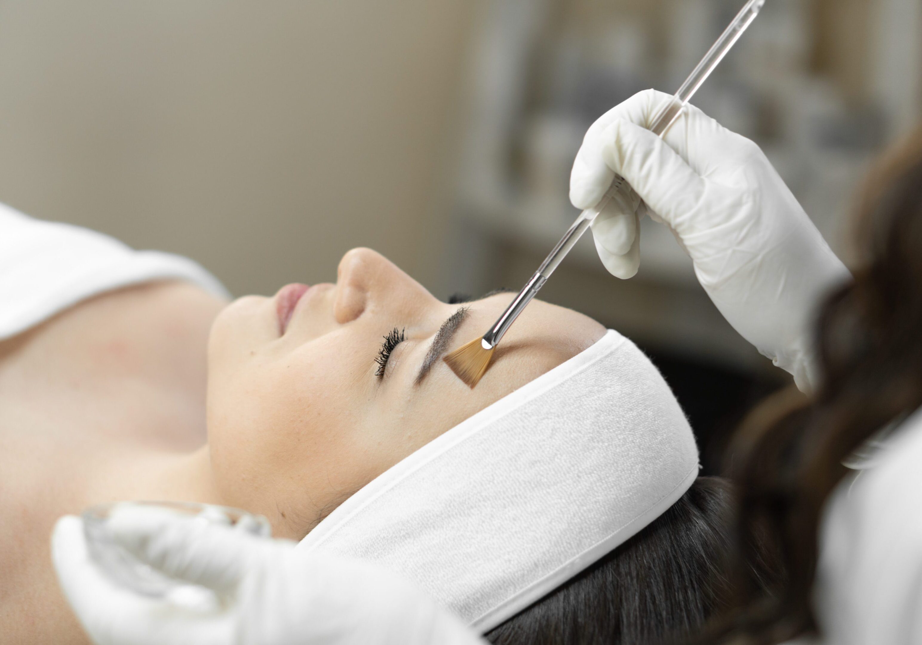 Woman receiving a spa treatment
